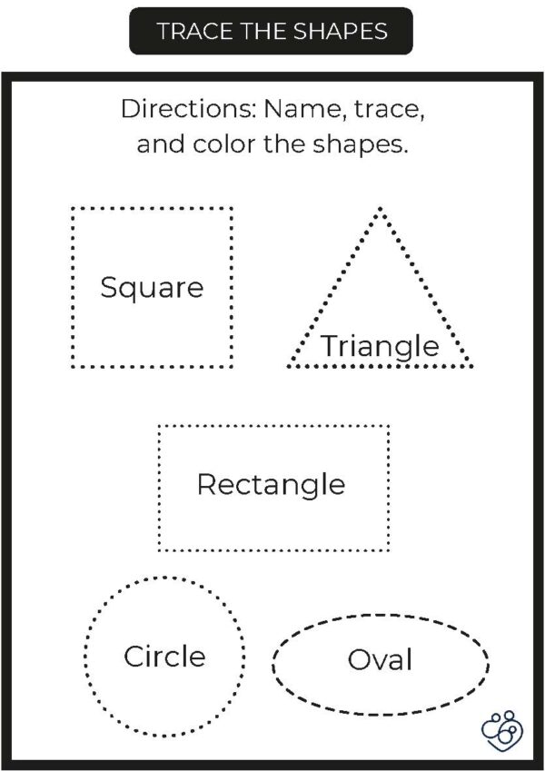 Name Trace Color the Shapes
